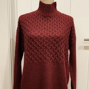 Lole maroon mohair sweater - women's medium - tunic style.